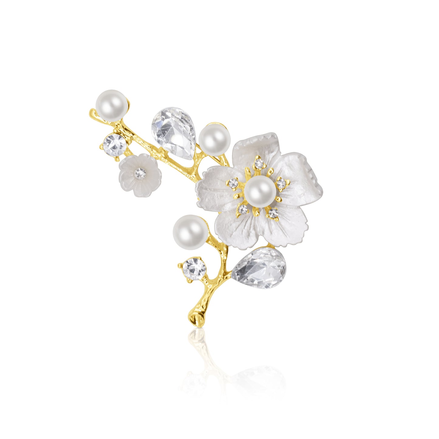 Frosted Blossom Garden Brooch