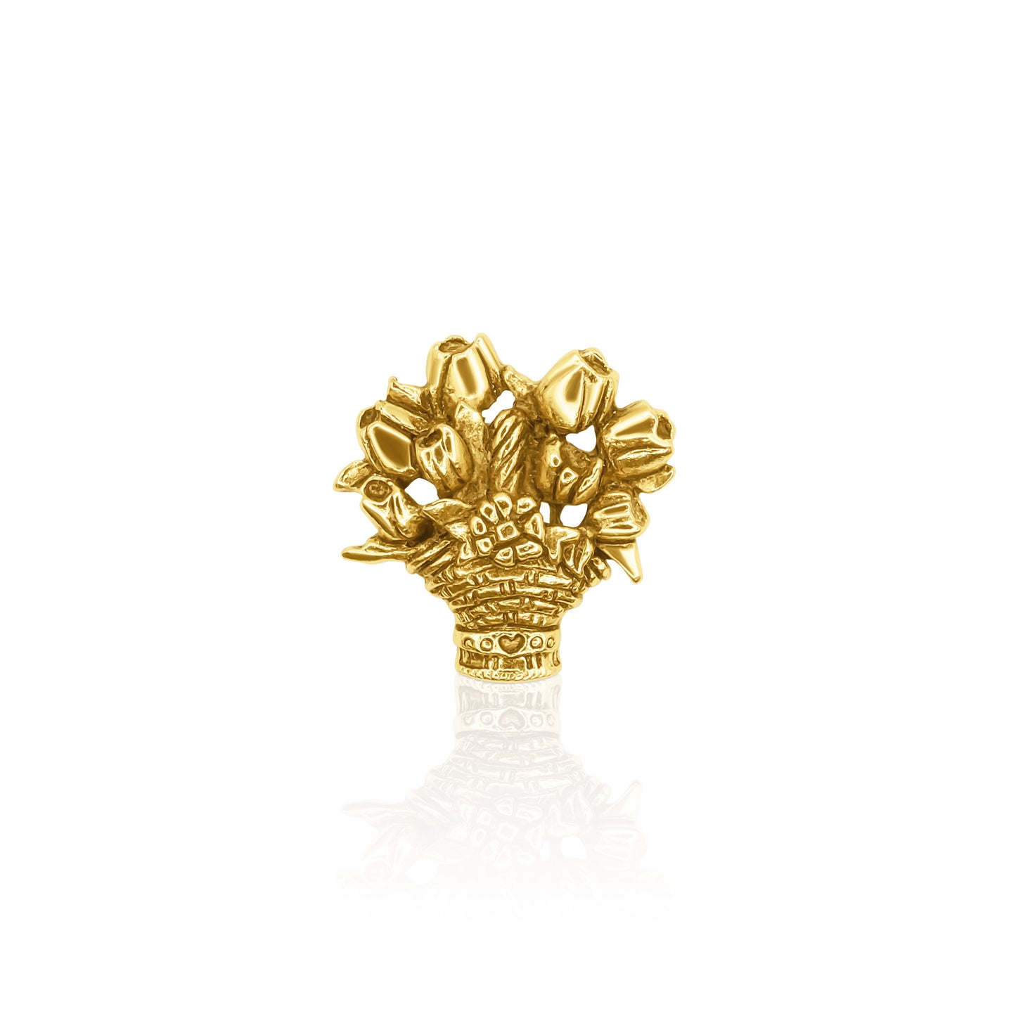 Golden Rose Bouquet Brooch