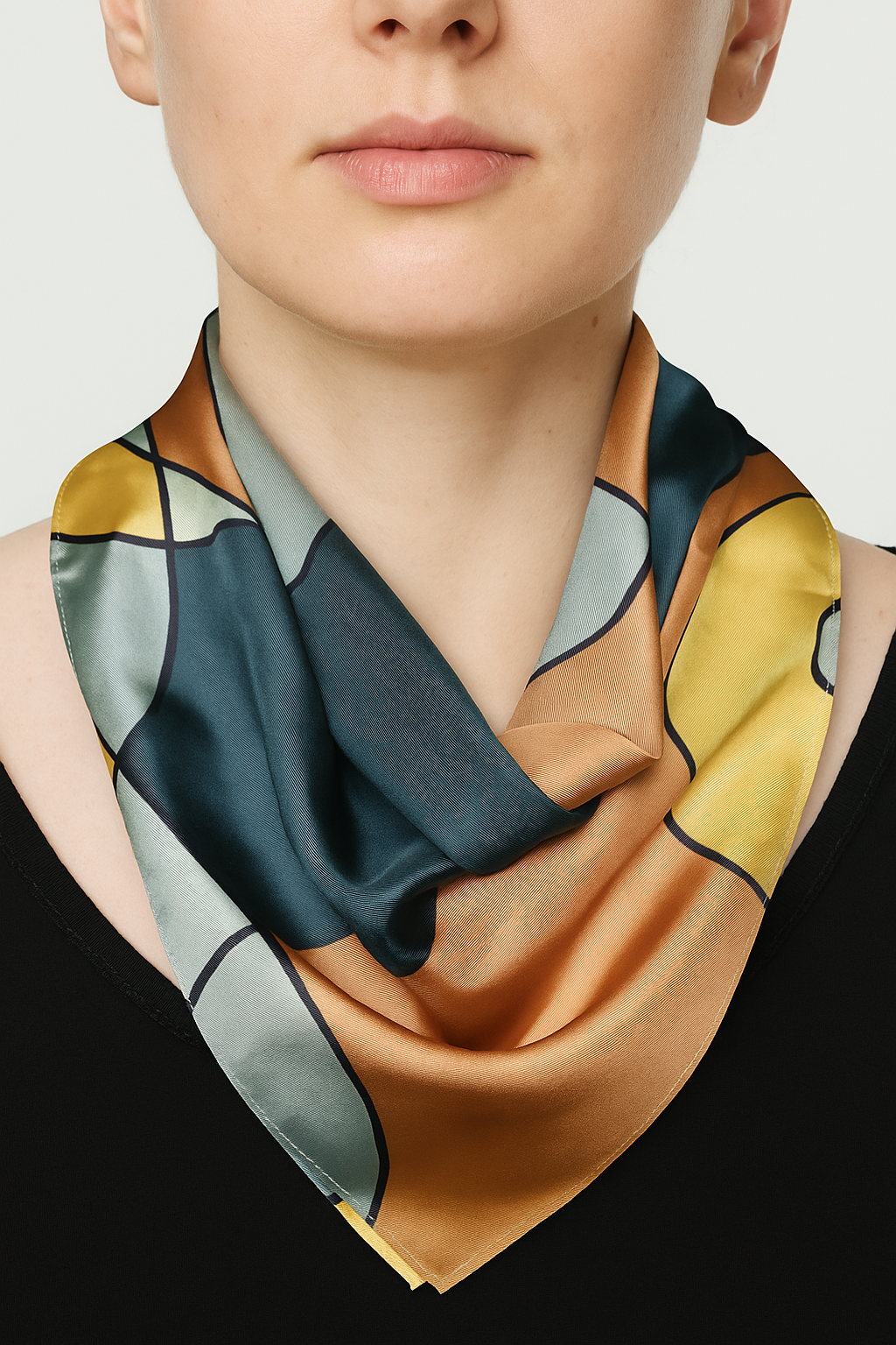 Oceanic Harmony Silk Scarf
