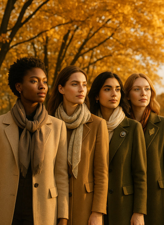 The Art of Pairing: How to Style Scarves With Brooches This Fall