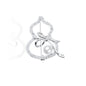 Frosted Ribbon Brooch with silver-tone loops encrusted with crystals, tied into a soft bow shape. A single white pearl rests elegantly in the design. Photographed against a white backdrop, it shines with delicate glamour — ideal for adding soft sparkle to wedding attire, formal coats, or bridal accessories
