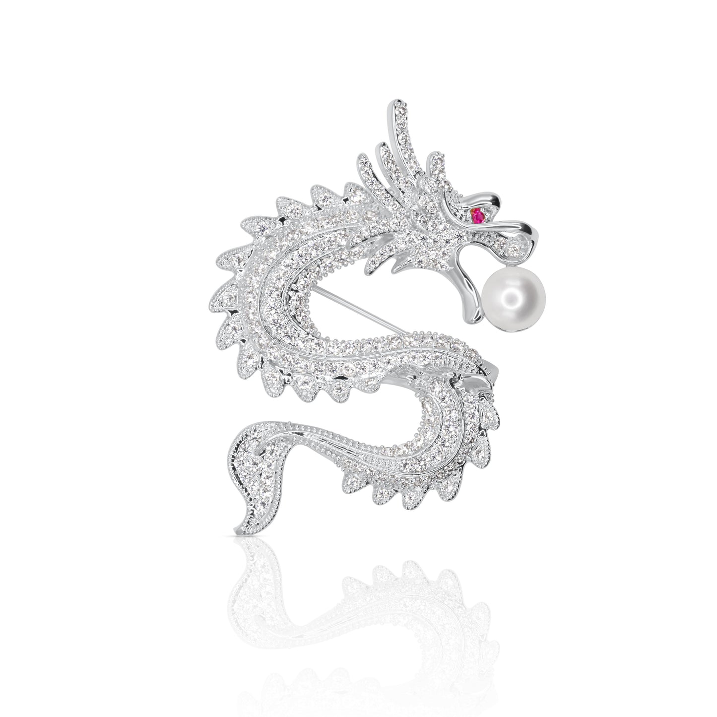 Majestic Gold Dragon Brooch