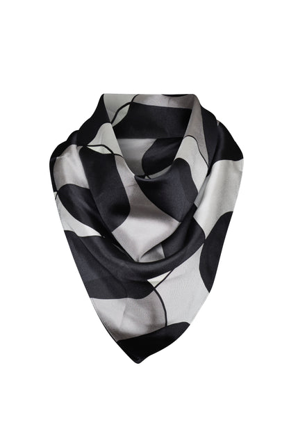 Monochrome Muse Silk Scarf