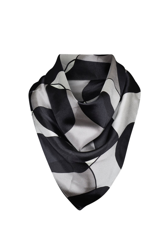 Monochrome Muse Silk Scarf