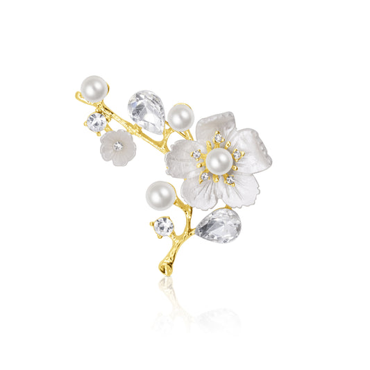 Frosted Blossom Garden Brooch