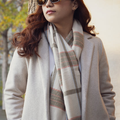 Frosted Bliss Checkered Scarf