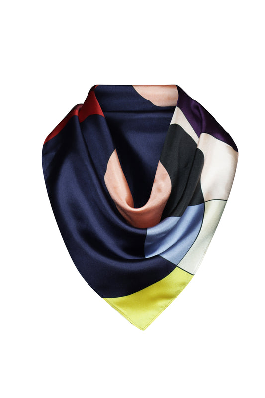 Midnight Elegance Silk Scarf