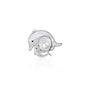 Ocean Harmony Dolphin Pearl Brooch featuring a dolphin with mother-of-pearl accents and a sparkling crystal design. An elegant piece inspired by the beauty of the ocean, perfect for adding a touch of aquatic charm.
