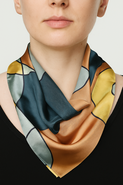 Oceanic Harmony Silk Scarf