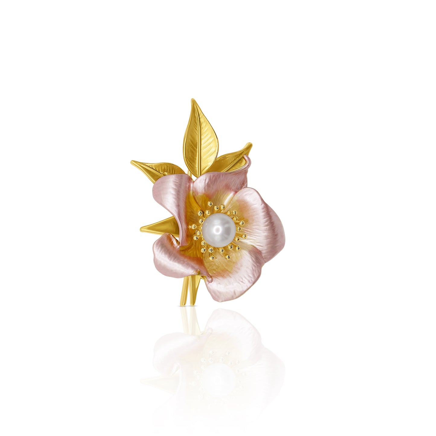 Azure Bloom Enamel Brooch